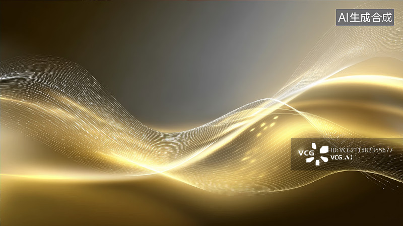 【AI数字艺术】金色线条背景图图片素材