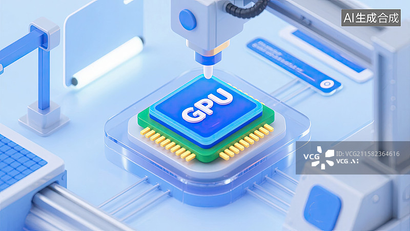 【AI数字艺术】3D，光刻机，芯片，模型，科技图片素材