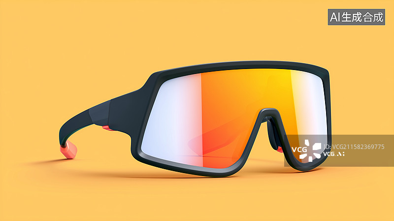 【AI数字艺术】3D运动眼镜产品插画图片素材