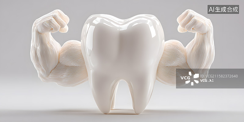 【AI数字艺术】牙齿力量象征图片素材