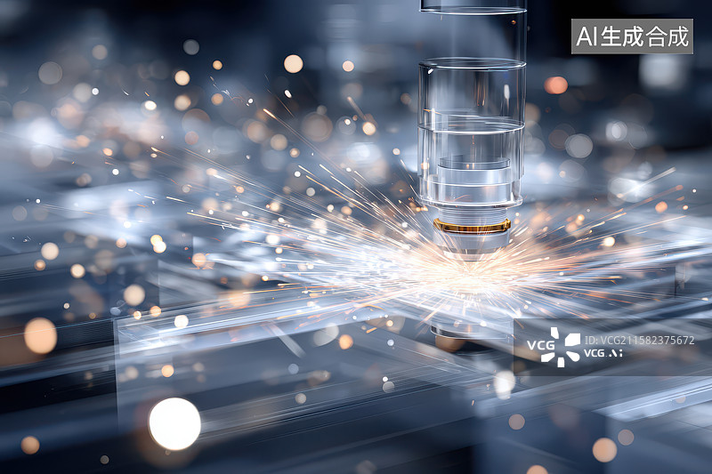 【AI数字艺术】精密机械加工金属工件场景图片素材