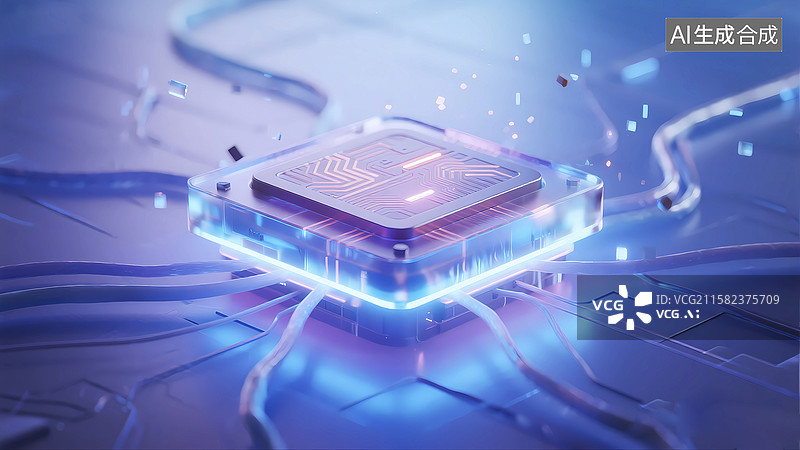【AI数字艺术】芯片科技AI人工智能大数据新能源科技图片素材
