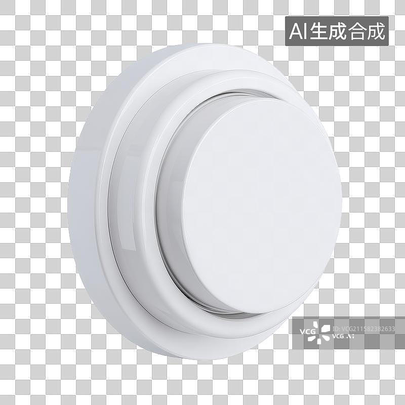 【AI数字艺术】白色圆形按钮，简洁设计图片素材