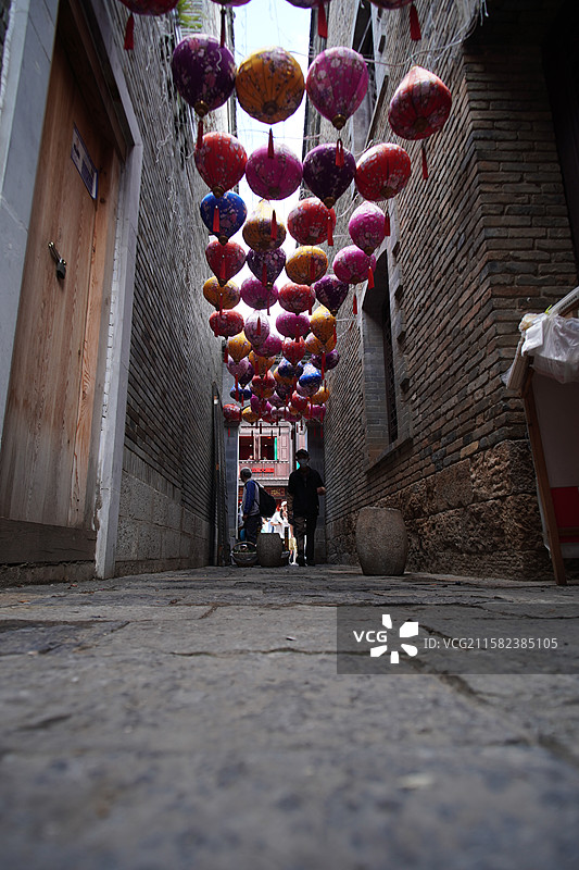 昆明南屏街的小巷子图片素材