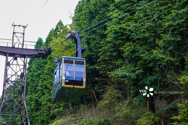 山上的缆车，日本比叡山图片素材