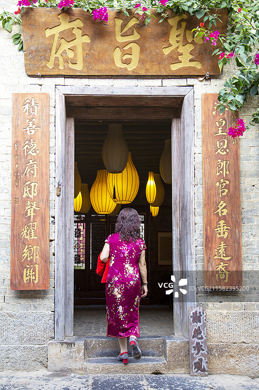 广西贺州市昭平县“黄姚古镇”风光图片素材