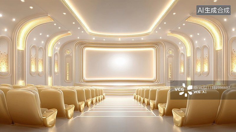 【AI数字艺术】豪华影院内部图片素材