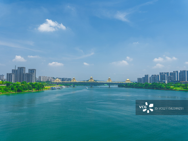 广西柳州凤凰岭大桥风光图片素材