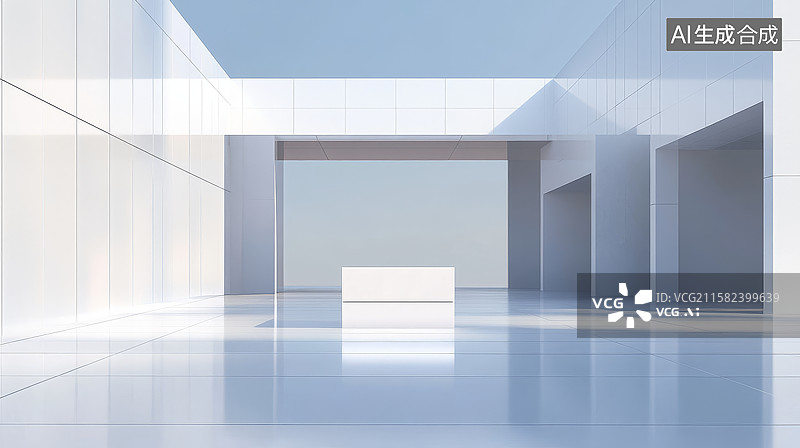 【AI数字艺术】现代简约室内空间图片素材