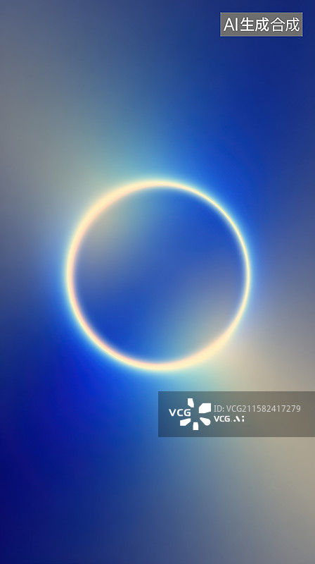 【AI数字艺术】日环食的壮丽景象图片素材