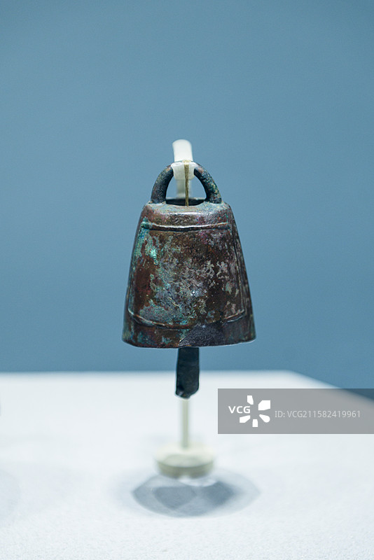 马铃 商朝 山西省忻州市保德县林遮峪遗址出土 山西省博物馆“夏商踪迹”展览图片素材