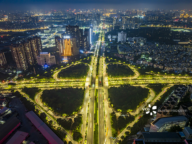 南宁江南区壮锦立交航拍图片素材