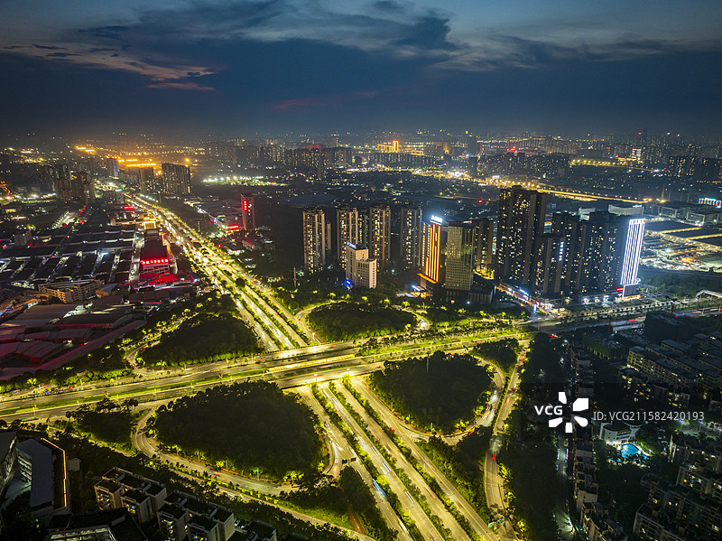 南宁江南区壮锦立交航拍图片素材