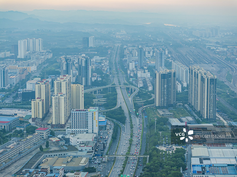 南宁江南区壮锦立交航拍图片素材