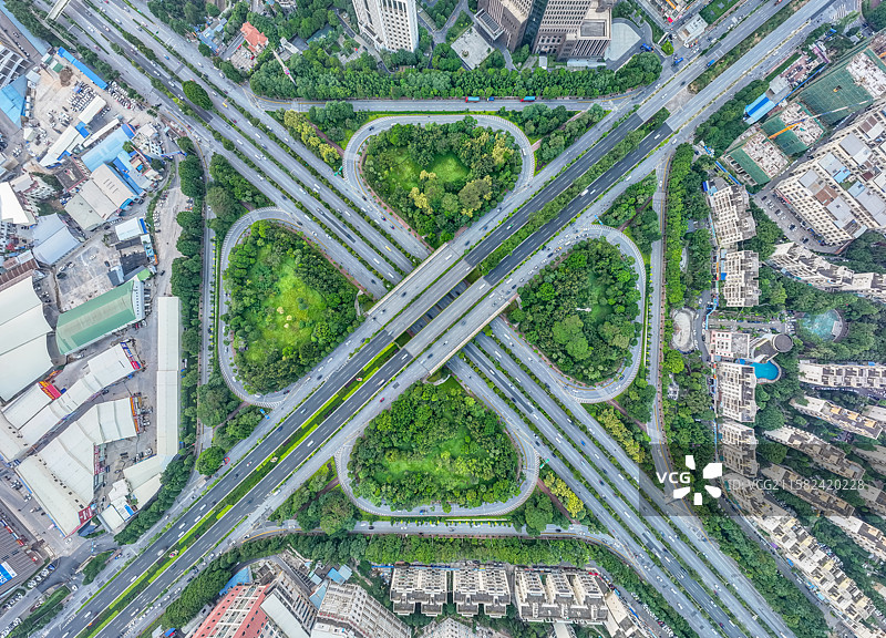 南宁江南区壮锦立交航拍图片素材