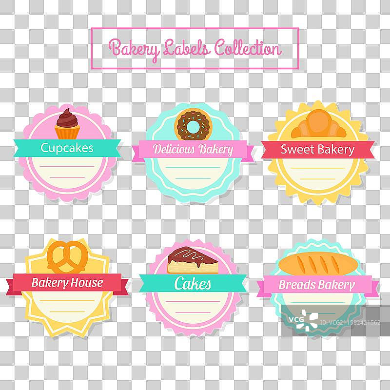 面包店标签合集图片素材