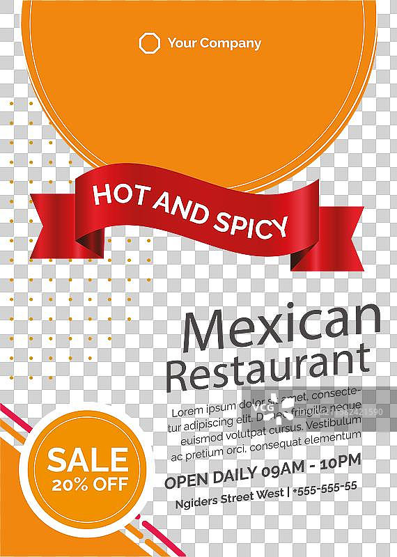 墨西哥餐厅海报模板图片素材