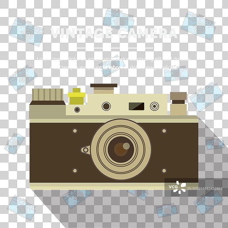 平面复古相机背景图片素材