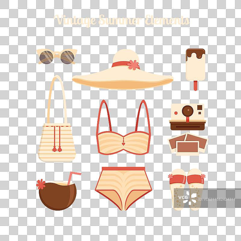 复古夏季系列图片素材