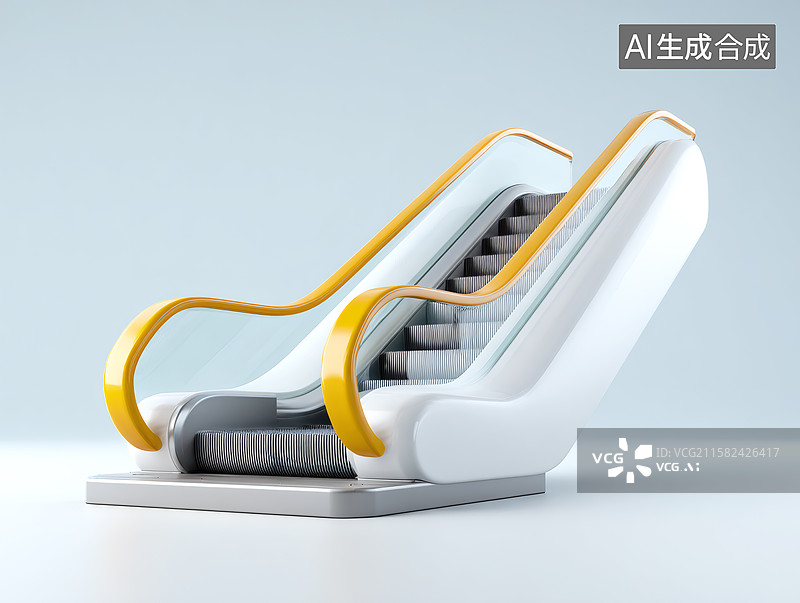 【AI数字艺术】3D自动化扶梯图片素材