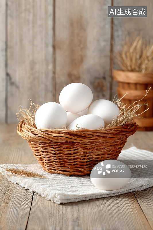 【AI数字艺术】浅色背景纸盒多色鸡蛋静物图图片素材