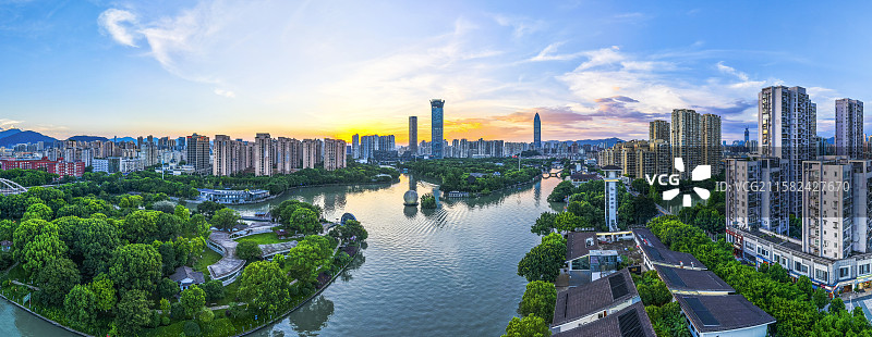 温州  温州城市风光航拍 南塘街全景航拍 温州白鹿洲公园航拍 温州南塘河航拍  温州地标建筑航拍图片素材