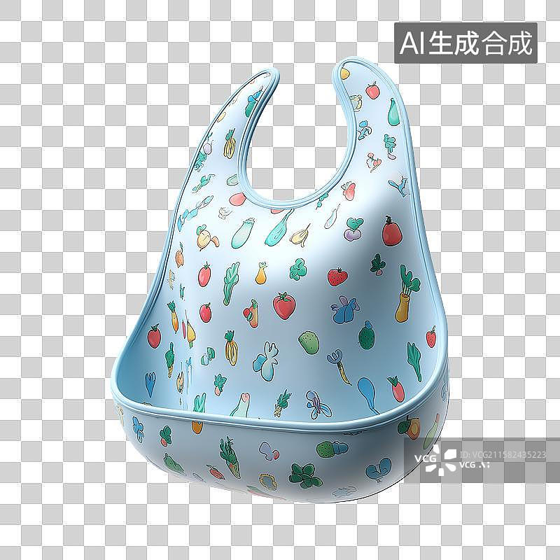 【AI数字艺术】3D风格母婴用品之婴儿围嘴元素图片素材