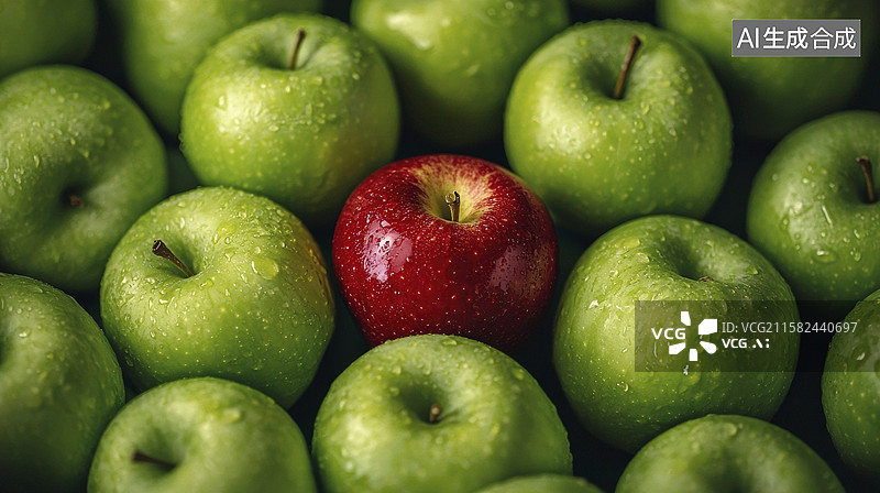 【AI数字艺术】苹果的特写镜头图片素材
