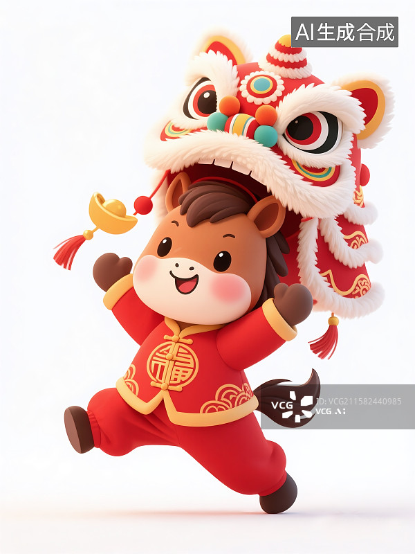 【AI数字艺术】马年大吉，马年吉祥物，2026马年图片素材