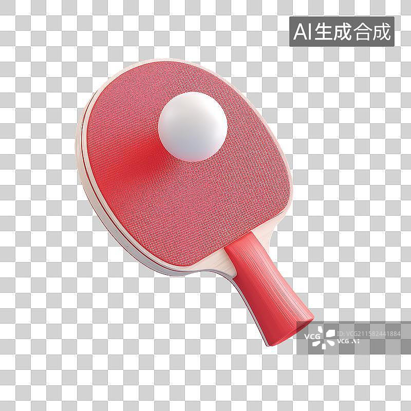 【AI数字艺术】乒乓球和球拍图片素材
