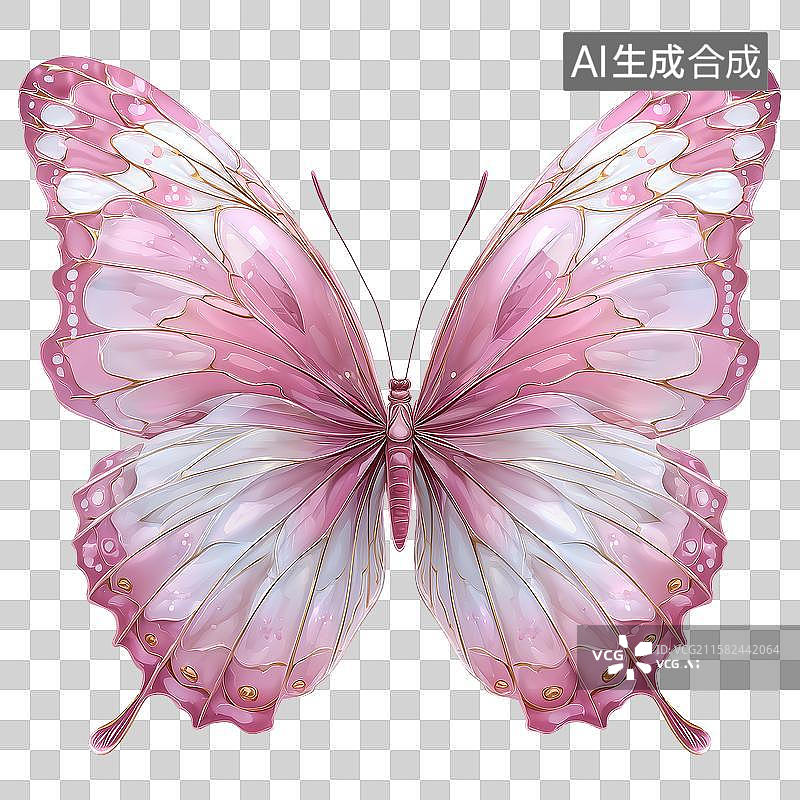 【AI数字艺术】粉色的蝴蝶图片素材