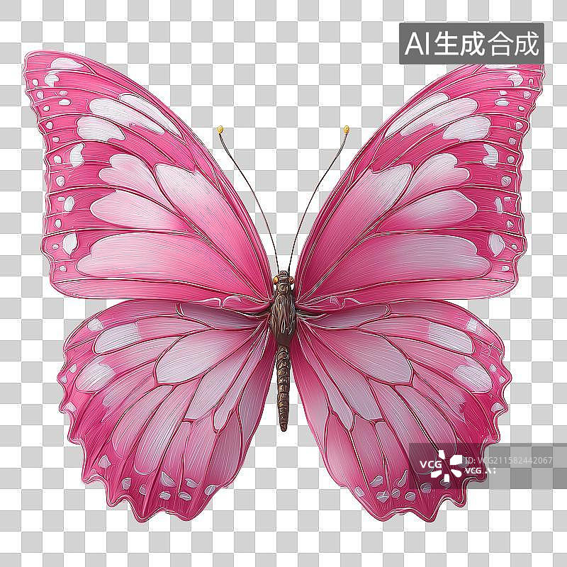 【AI数字艺术】粉色的蝴蝶图片素材
