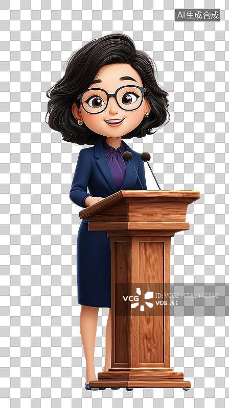 【AI数字艺术】发表演讲的女高管图片素材