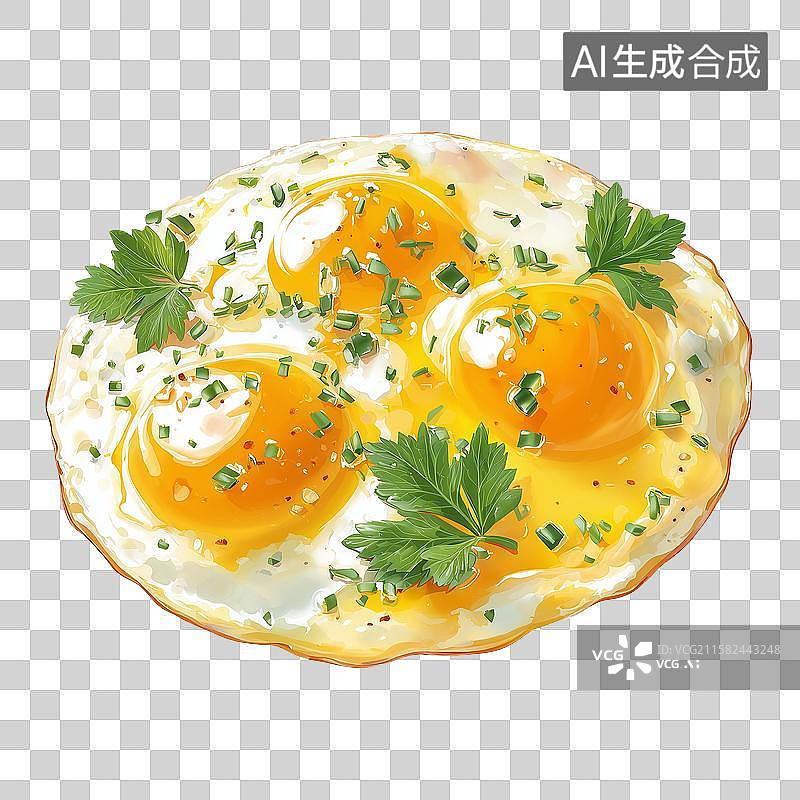 【AI数字艺术】美味的煎蛋图片素材