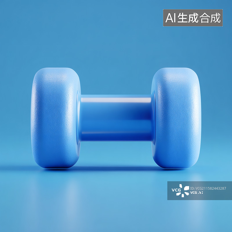 【AI数字艺术】蓝色健身哑铃图片素材