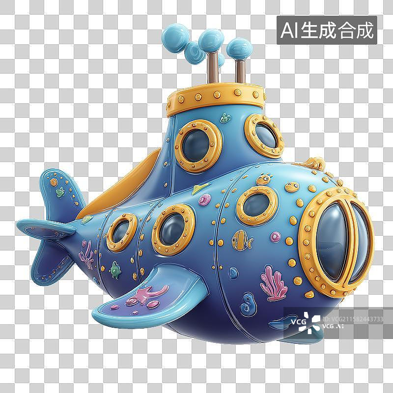 【AI数字艺术】可爱的潜艇玩具图片素材