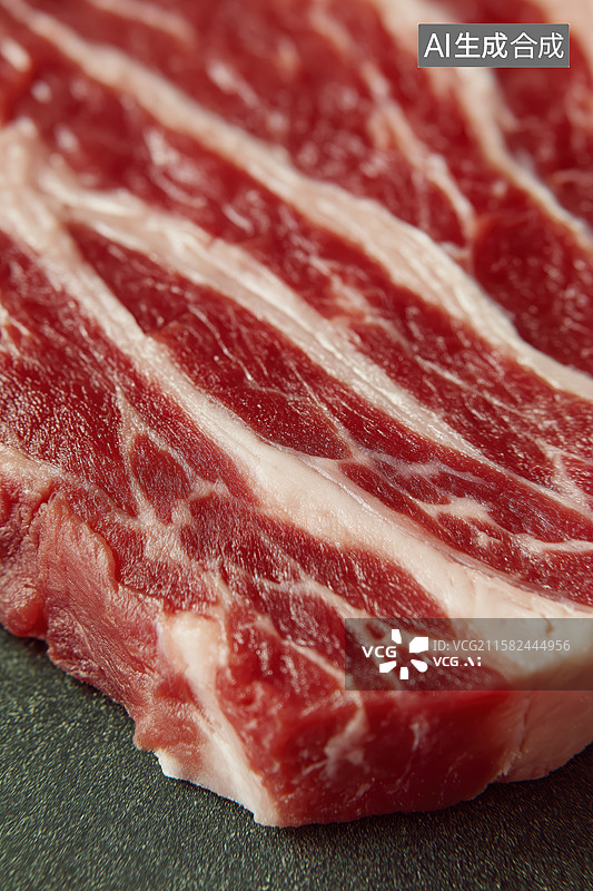 【AI数字艺术】新鲜生肉的特写纹理图片素材