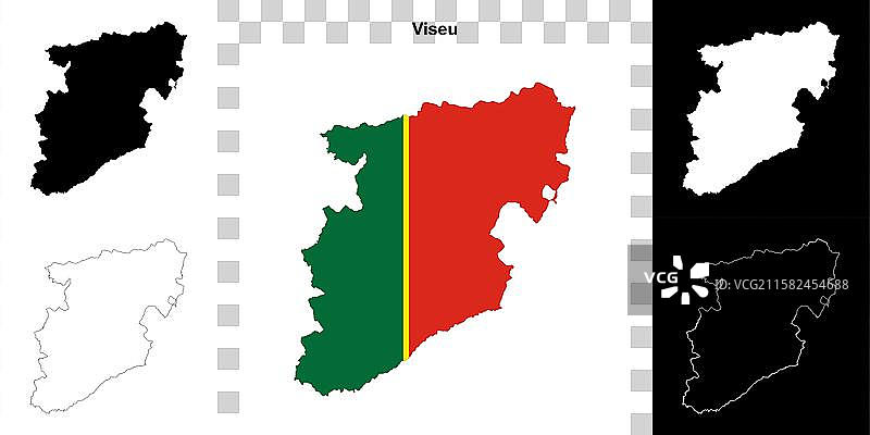 维塞乌轮廓地图图片素材