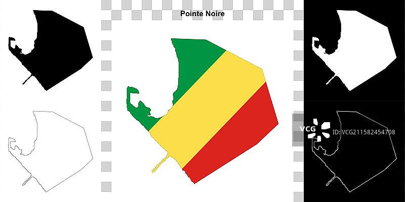 庞特诺尔轮廓地图图片素材