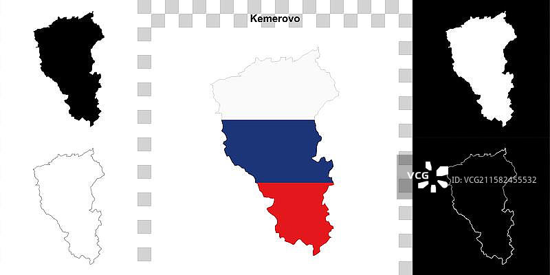 克麦罗沃轮廓地图图片素材