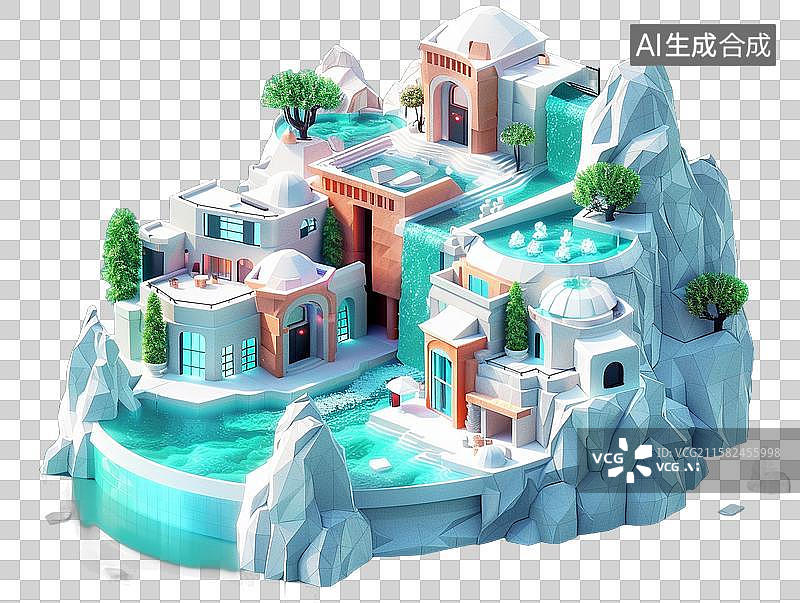 【AI数字艺术】别墅图片素材