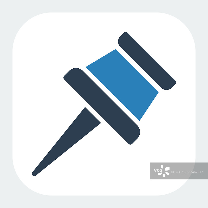 图钉图标，采用图形风格设计图片素材