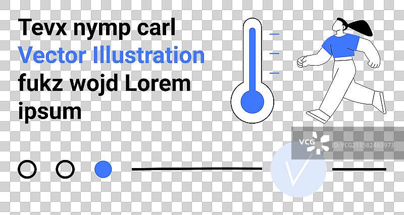 健身追踪器界面与行走的人物图片素材