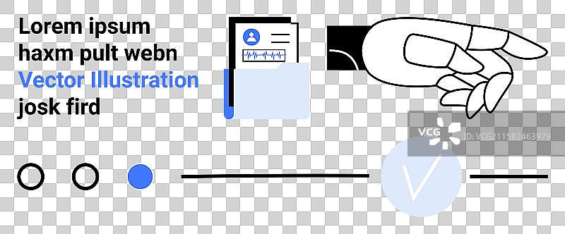 数字化手与文档互动图片素材