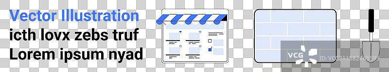 建立在线商店的商业概念图片素材