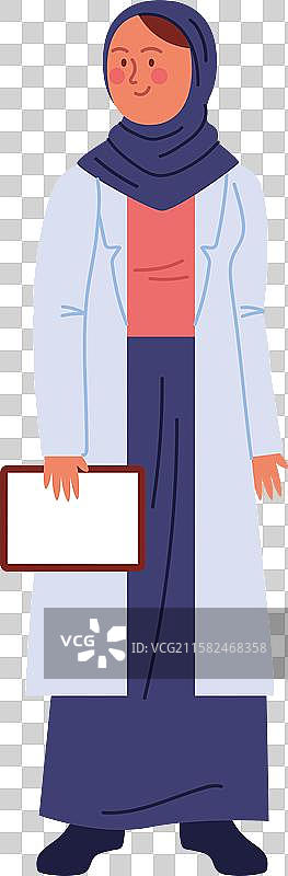 戴头巾的医生医疗顾问图片素材