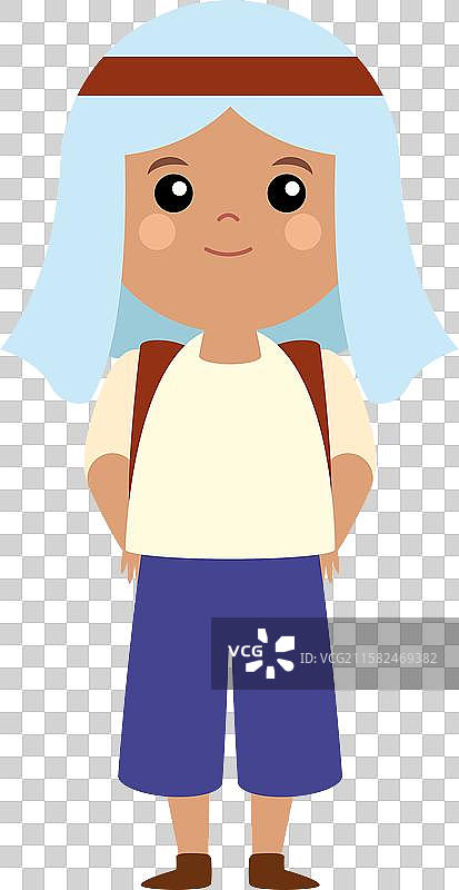 传统穆斯林头巾学生图片素材