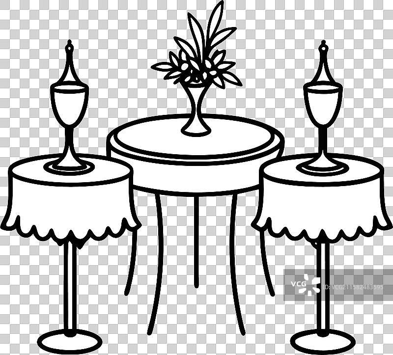 婚礼桌布置图片素材