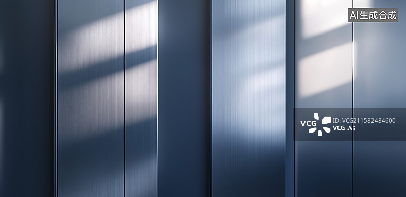 【AI数字艺术】金属门板的光影效果图片素材