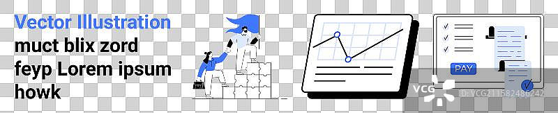 团队合作，工人正在装载方块数据图片素材